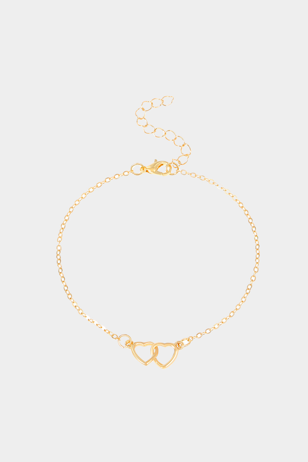 Metal Heart-Shaped Hollow Interlocking Anklet