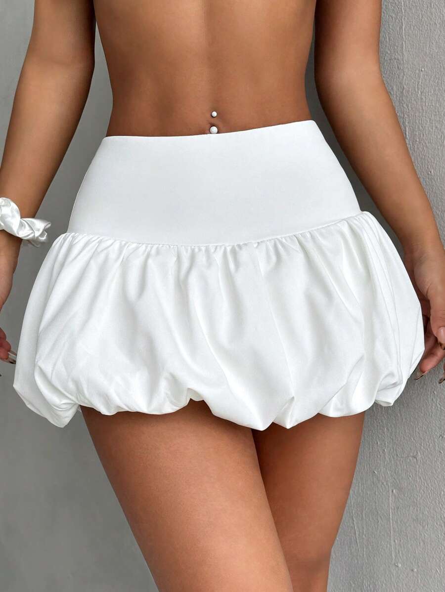 Floral | Solid Mini Skirt
