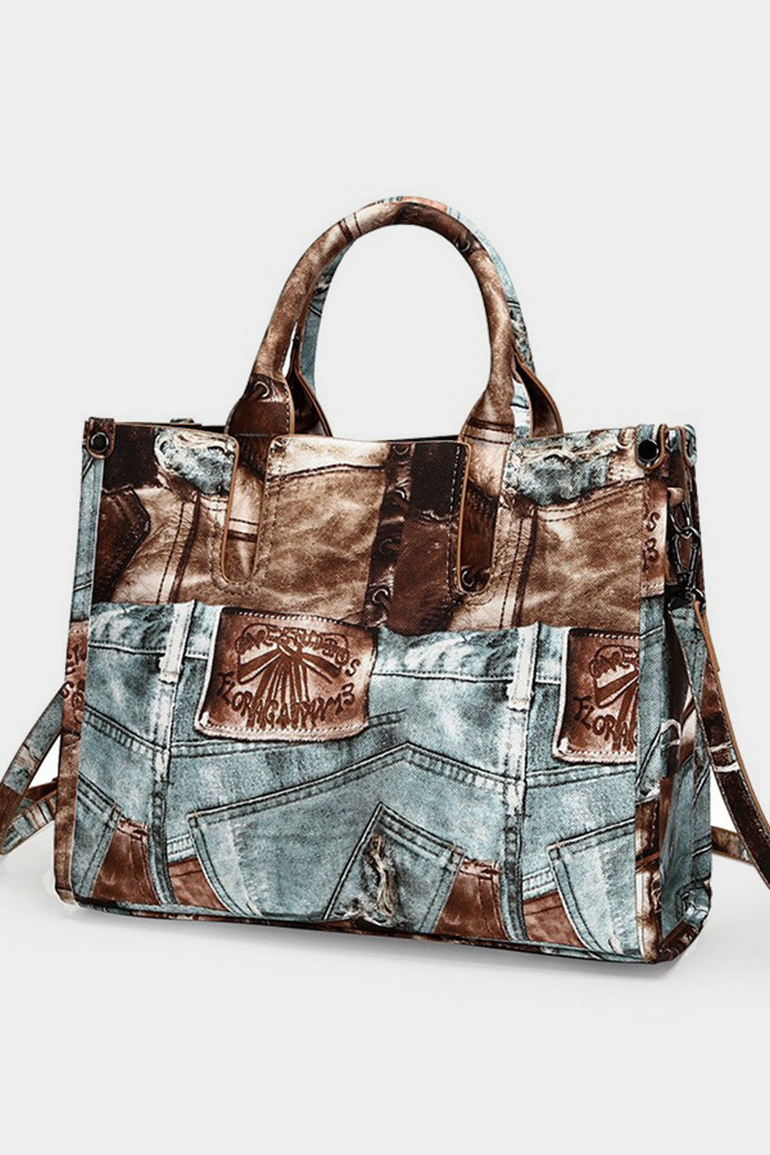 Retro Contrast Tote Bag