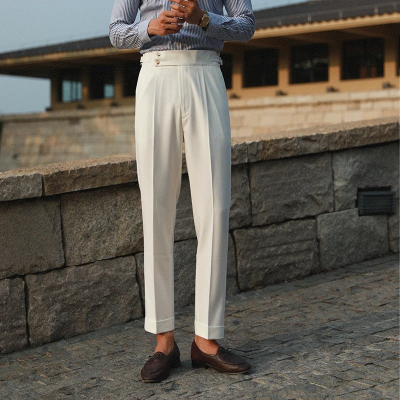 PLEATED DOUBLE BUTTON TROUSERS